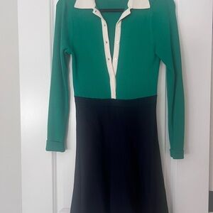 Green and Navy Boden Dress